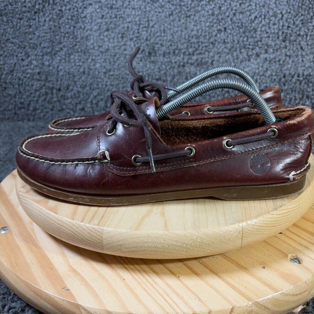 Timberland Classic Boat Shoe Mens Size 10.5 Brown Leather 2 Eye Preppy